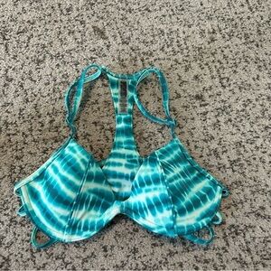 PINK Victoria’s Secret Mint Green Tie-Dye Bikini Top Size XS